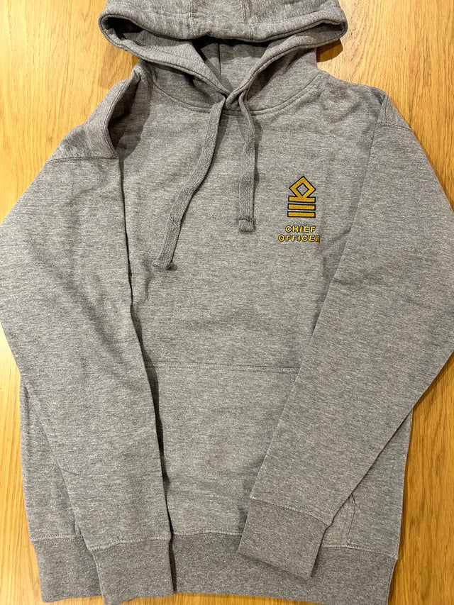 Hoodie with embroidery CHIEF OFFICER on left chest
