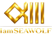 Gold logo with 'XII' and 'I am SEAWOLF' text on a white background