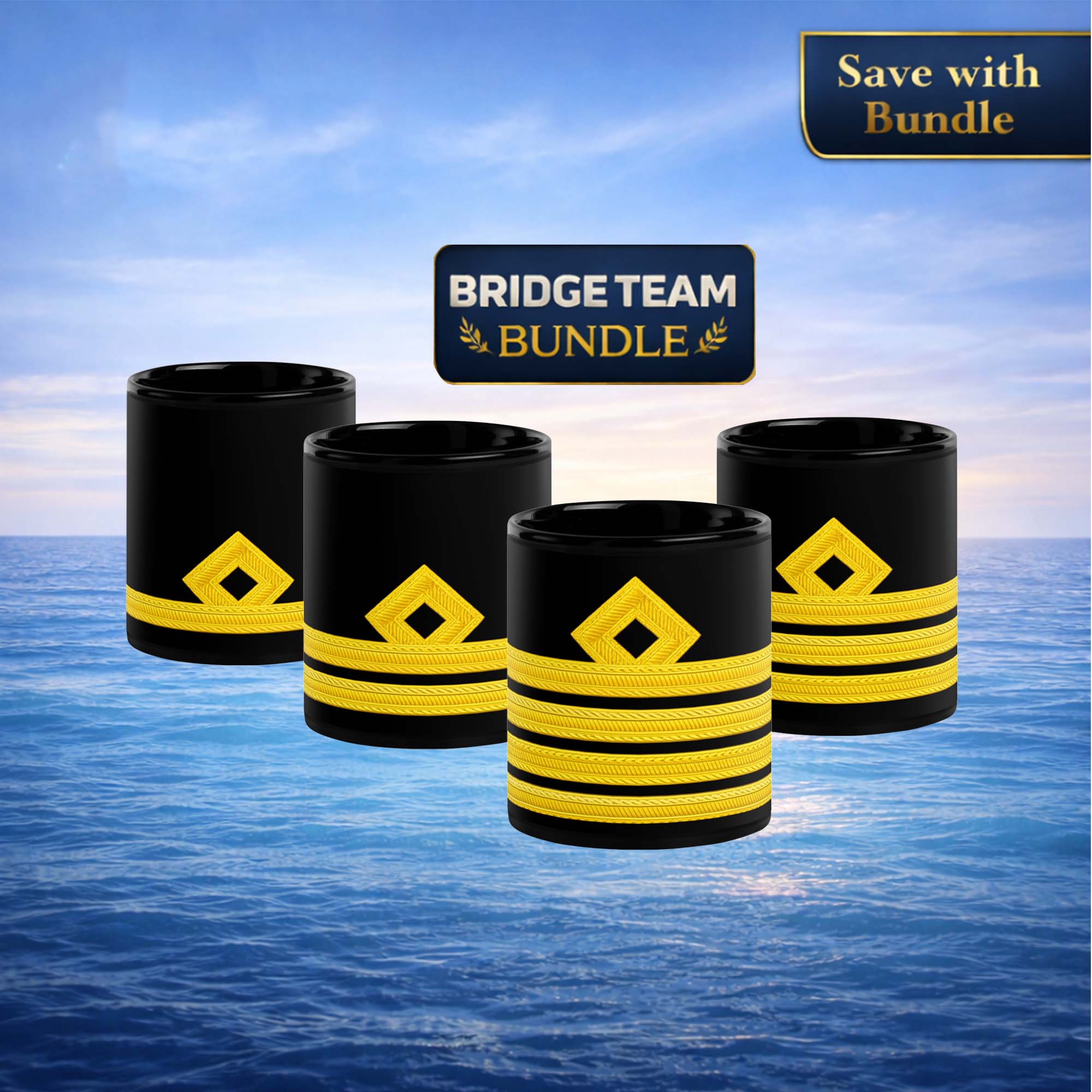 Bridge Team Rank Set - Rhombus Epaulettes | Merchant Navy Bundle ...