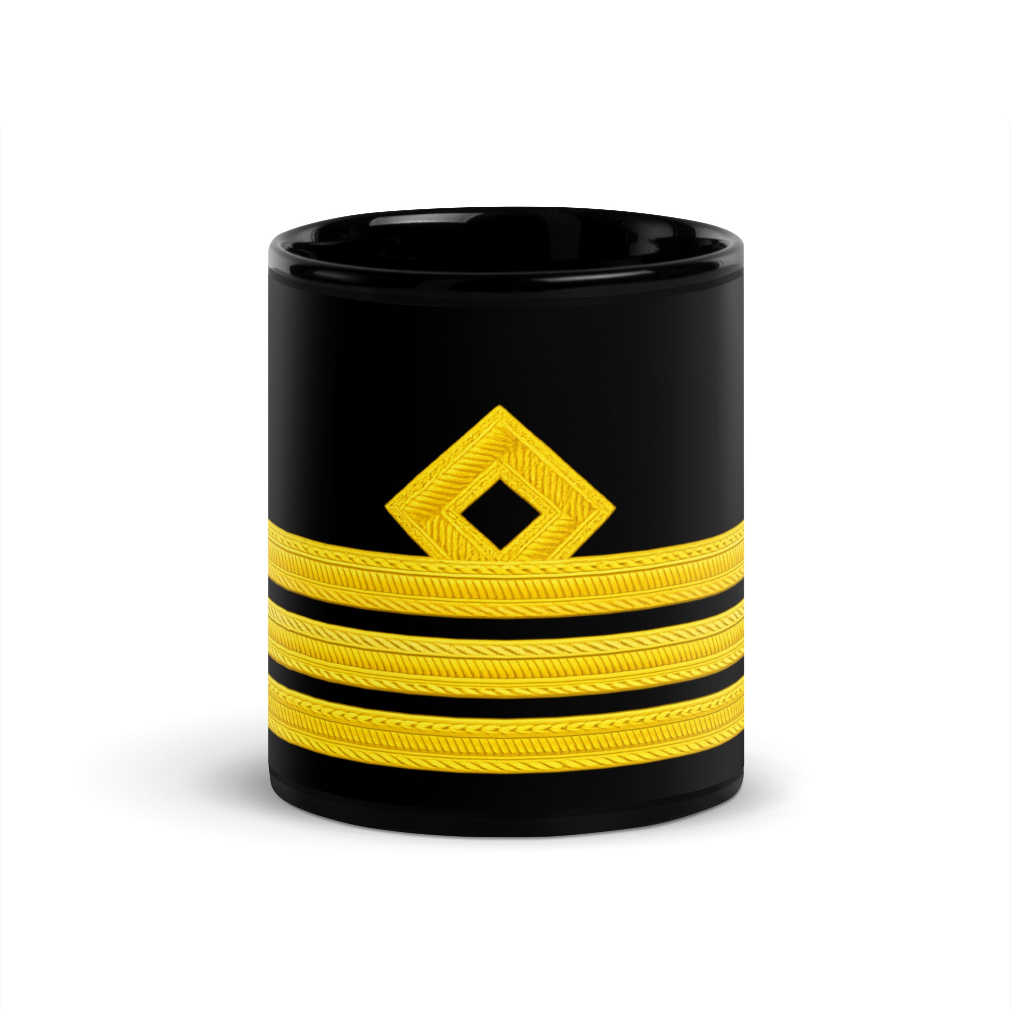 Chief Officer ceramic cup with epaulette design and colored handle