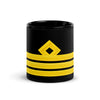 Chief Officer ceramic cup with epaulette design and colored handle