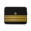 Chief Engineer laptop sleeve with propeller and four stripes design