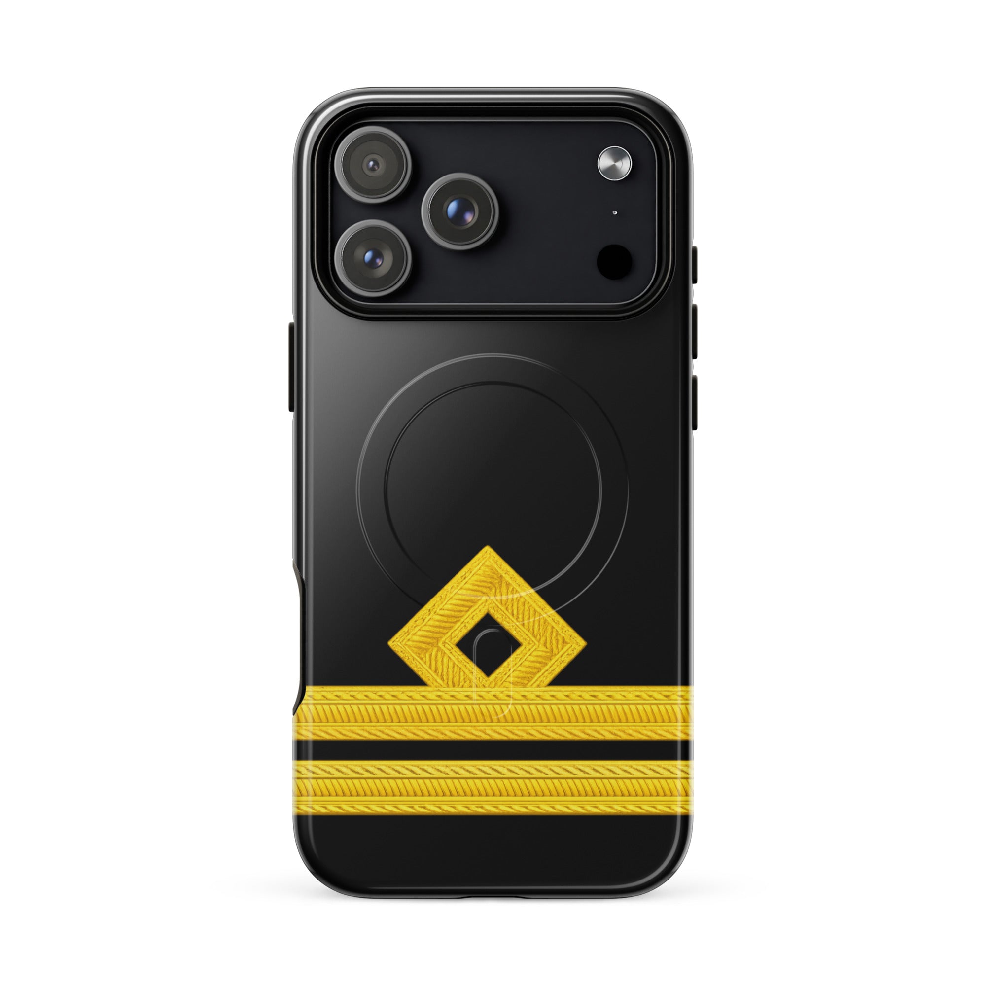 Second Officer iPhone case with epaulette design and dual-layer protection