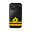 Second Officer iPhone case with epaulette design and dual-layer protection