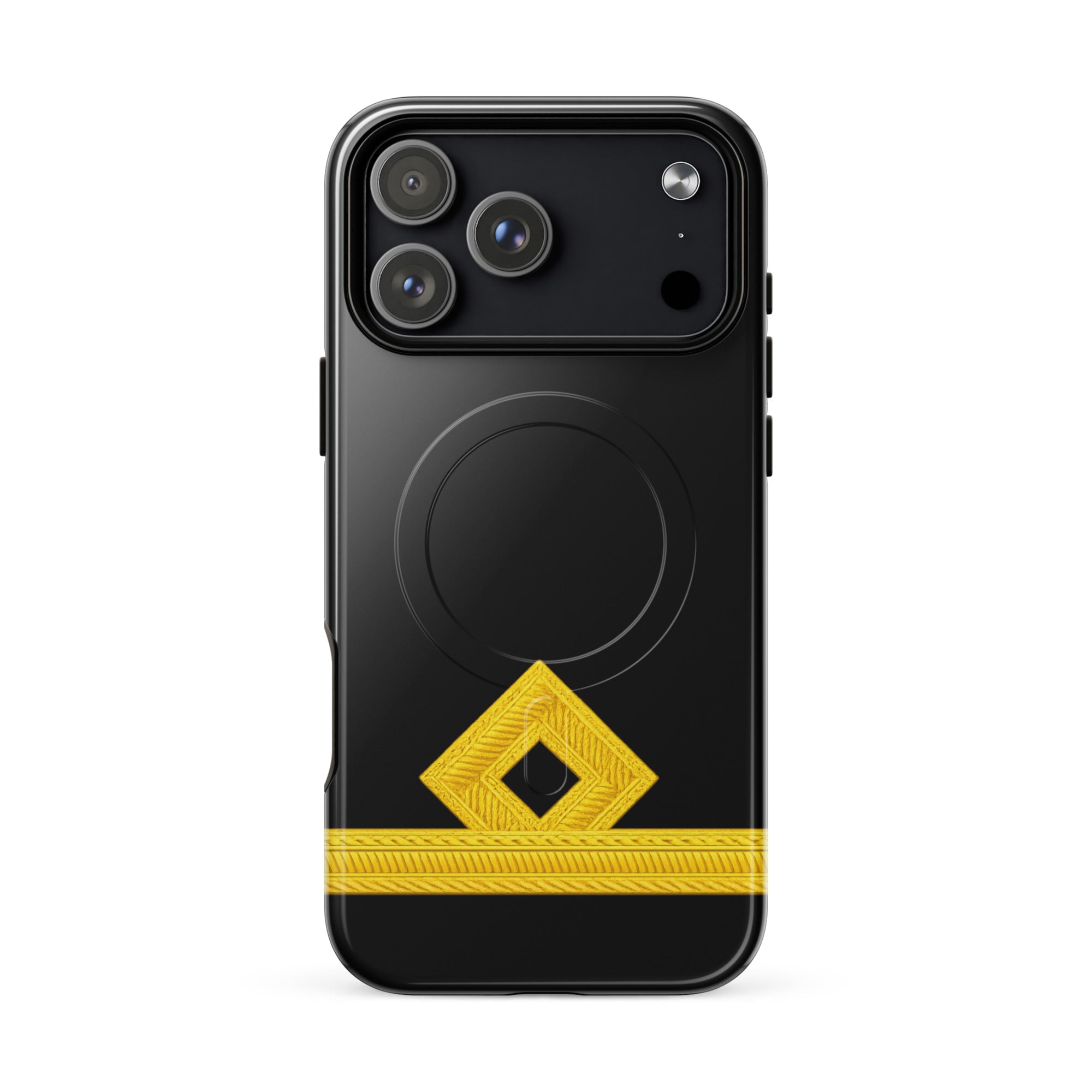 Third Officer iPhone case with epaulette design and dual-layer protection