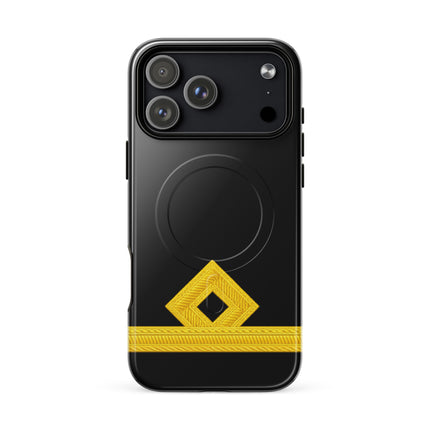 Third Officer iPhone case with epaulette design and dual-layer protection