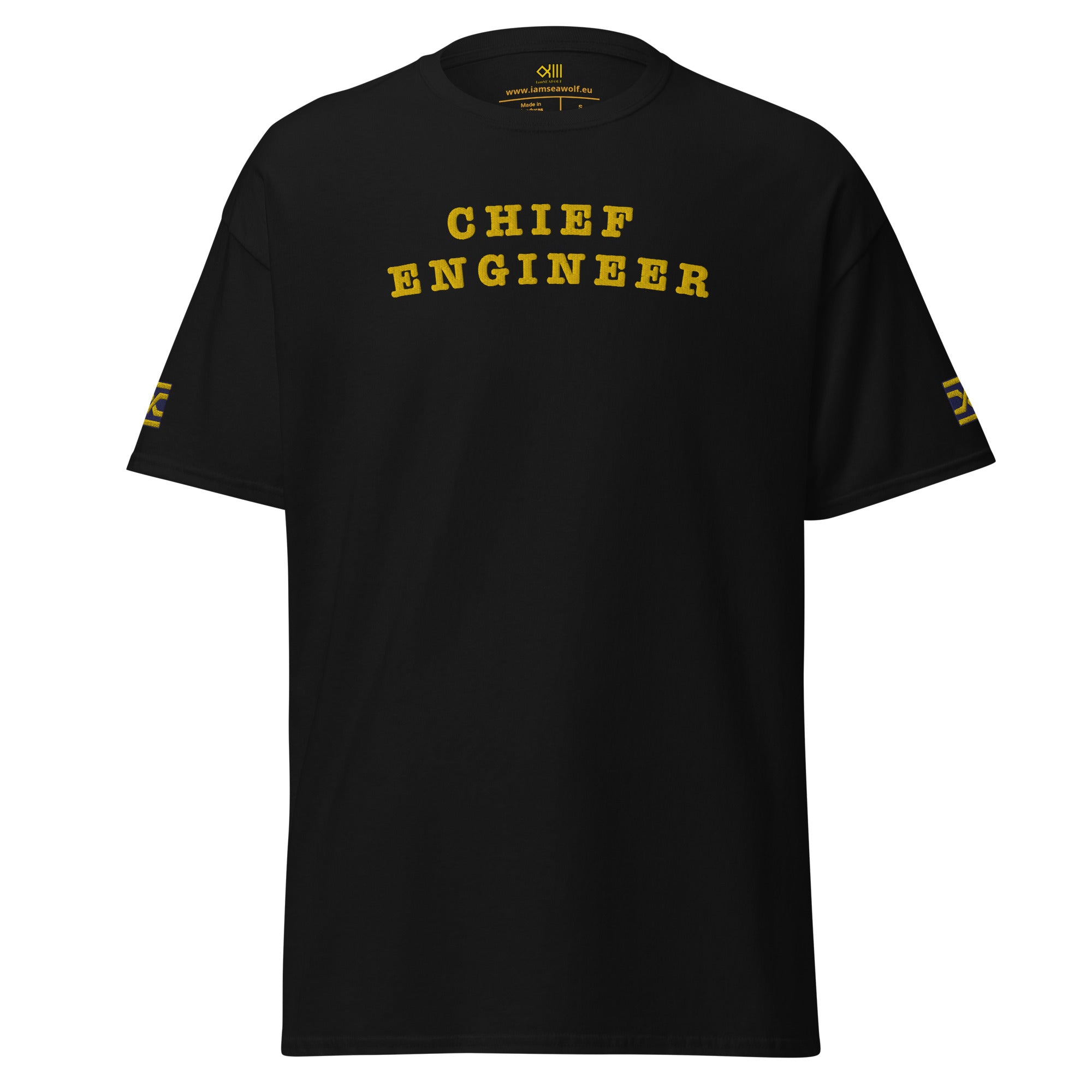 Chief Engineer T-Shirt with large embroidery (choose epaulettes)