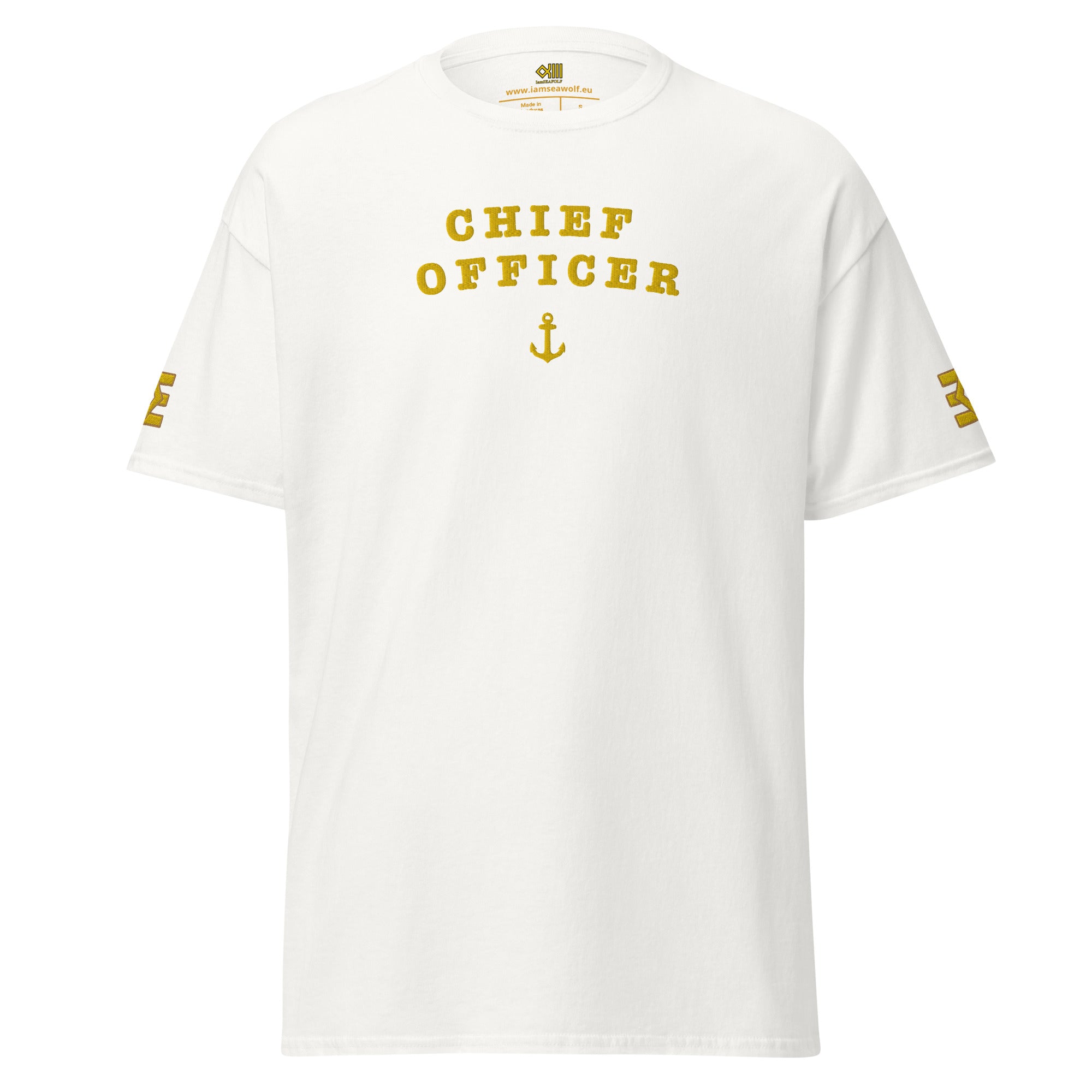 Chief Officer T-Shirt with large embroidery (choose epaulettes)