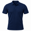 Navy Gildan 64800 polo shirt, blank front view for the merchant navy uniform builder