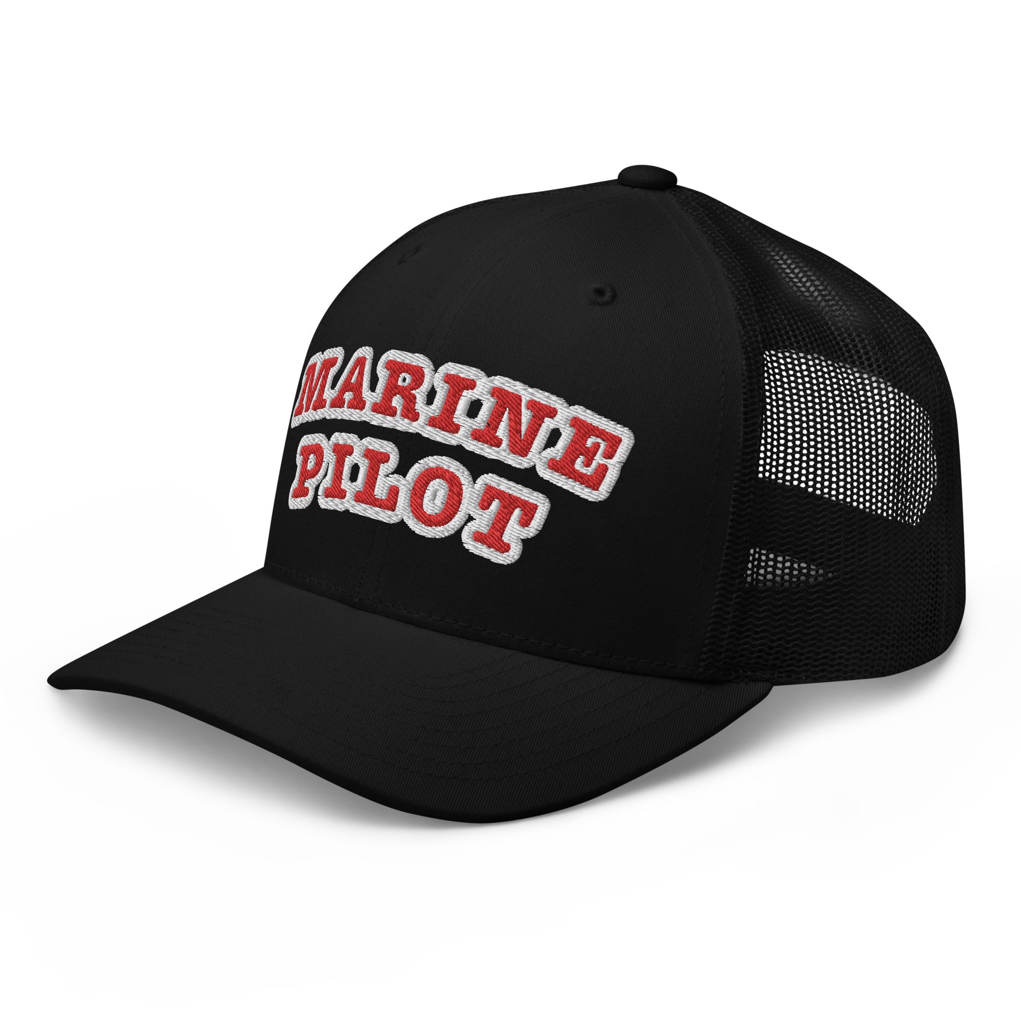 Trucker Cap with embroidery MARINE PILOT - IamSEAWOLF shop