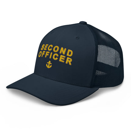 Trucker Cap with embroidery SECOND OFFICER