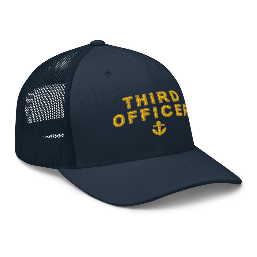 Trucker Cap with embroidery THIRD OFFICER - IamSEAWOLF shop