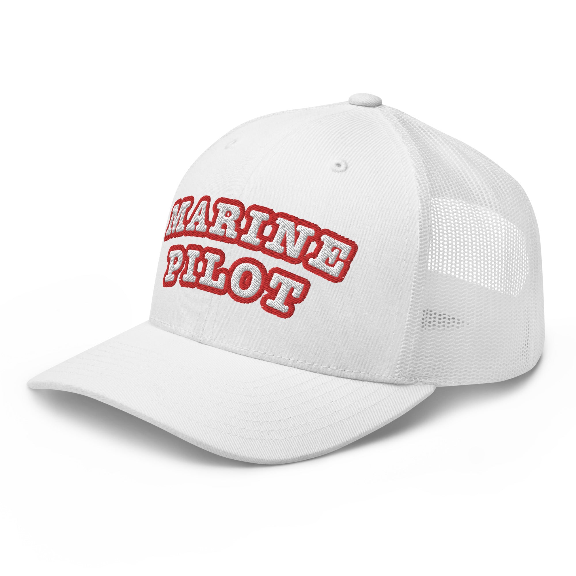 Trucker Cap with embroidery MARINE PILOT - IamSEAWOLF shop