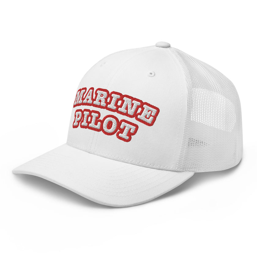 Trucker Cap with embroidery MARINE PILOT - IamSEAWOLF shop