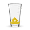 Personalized Third Officer pint glass with rank design and custom text