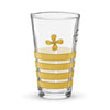 Merchant navy glass with propeller and four stripes design