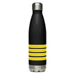 Stainless steel water bottle for Captain (choose epaulette)