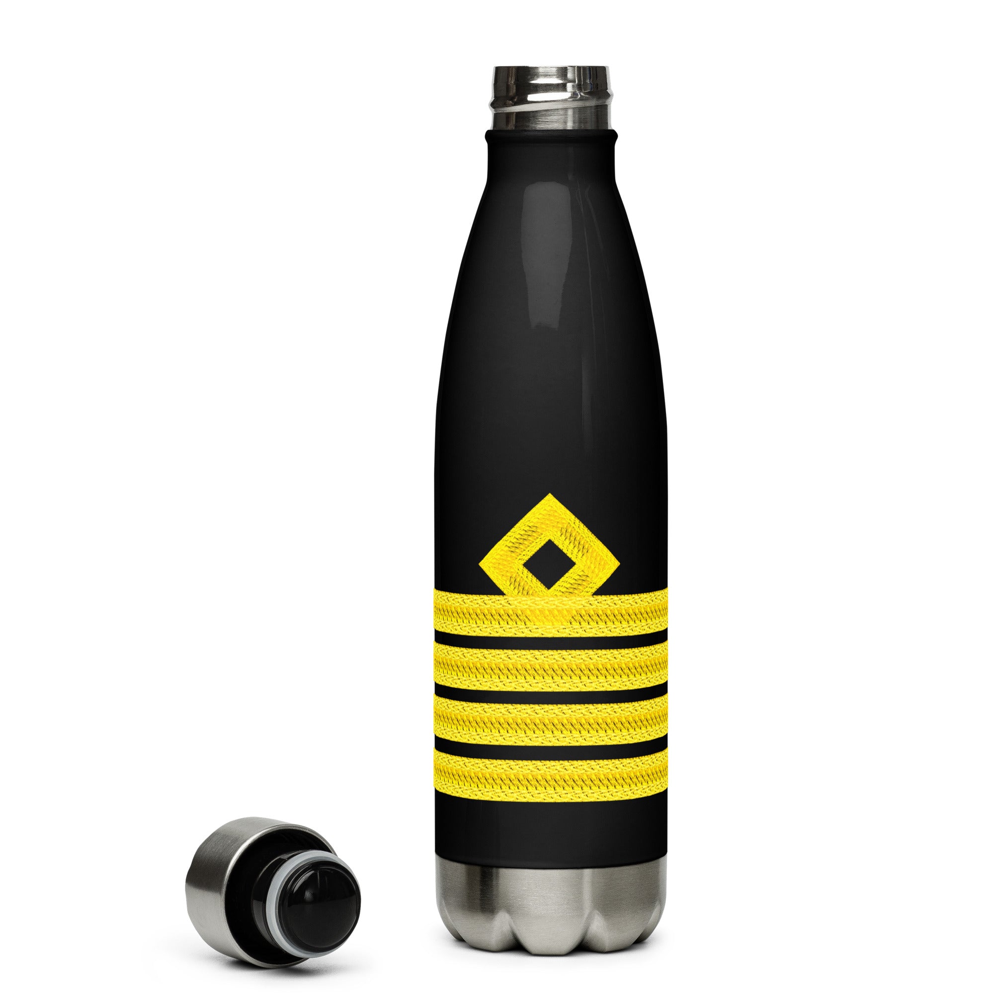 Stainless steel water bottle for Captain (choose epaulette)