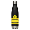 Stainless steel water bottle for Captain (choose epaulette)