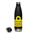 Stainless steel water bottle for Captain (choose epaulette)