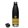 Chief Engineer stainless steel water bottle with propeller and four stripes
