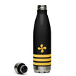 Second Engineer stainless steel water bottle with propeller and three stripes