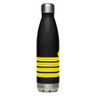 Stainless steel water bottle for Captain (choose epaulette)