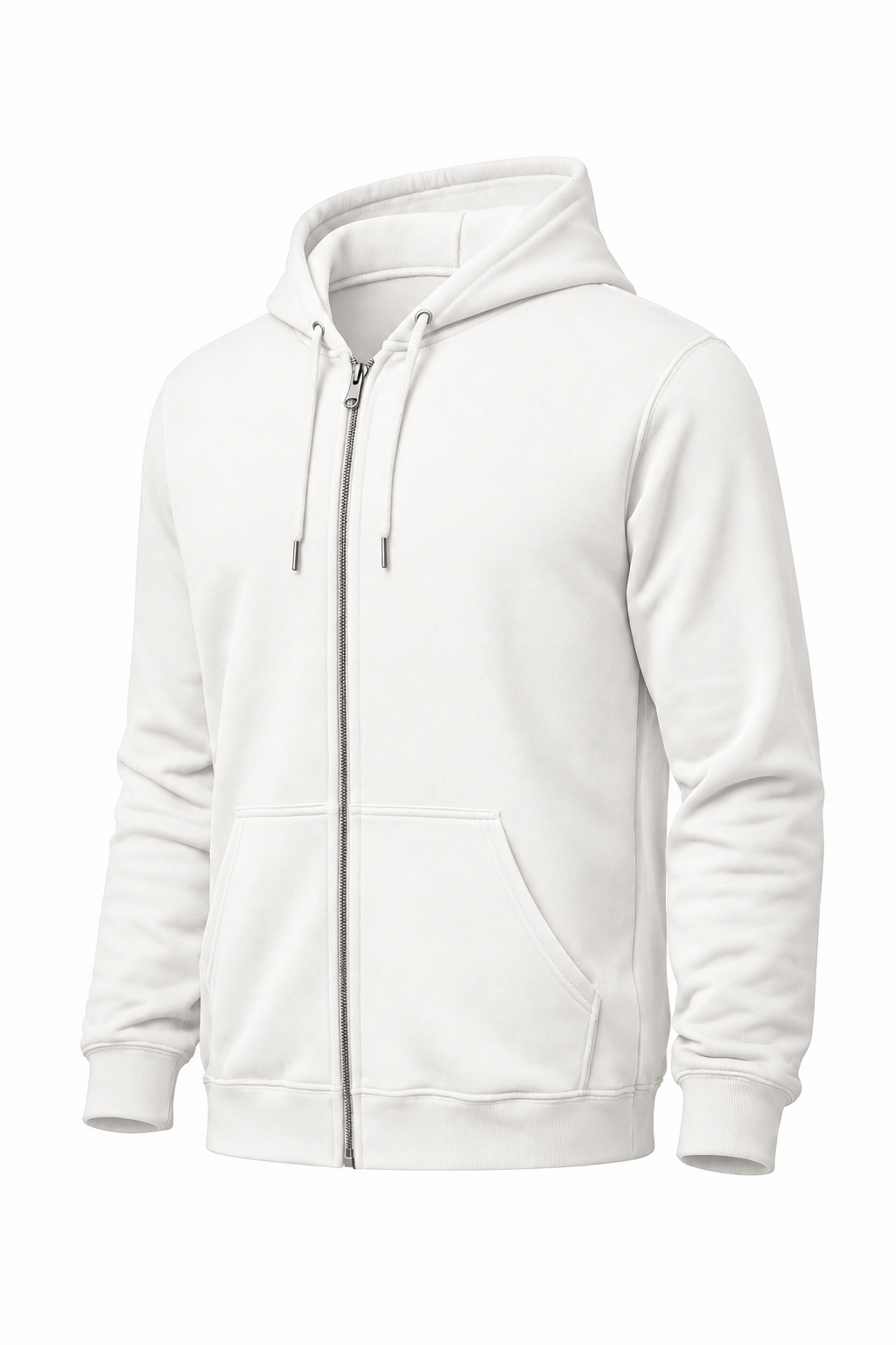 White Gildan 18600 zip hoodie, blank front view for the merchant navy uniform builder