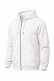 White Gildan 18600 zip hoodie, blank front view for the merchant navy uniform builder