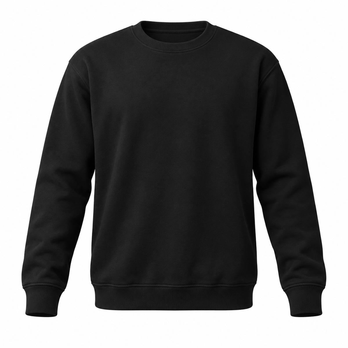 Black Cotton Heritage M2480 sweatshirt, blank front view for the merchant navy uniform builder