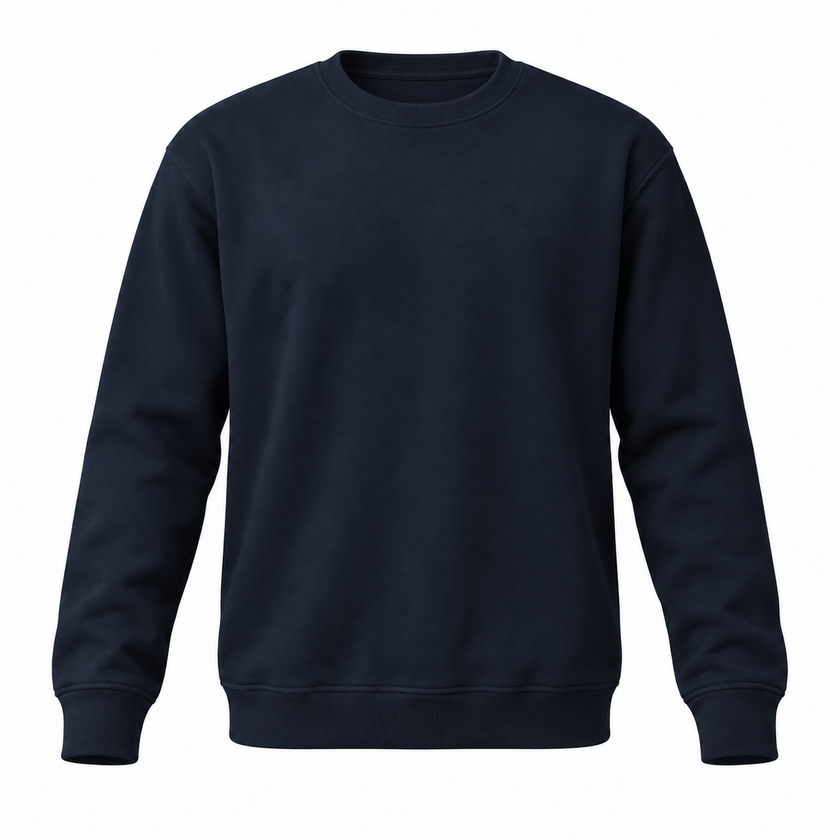 Navy Blazer Cotton Heritage M2480 sweatshirt, blank front view for the merchant navy uniform builder