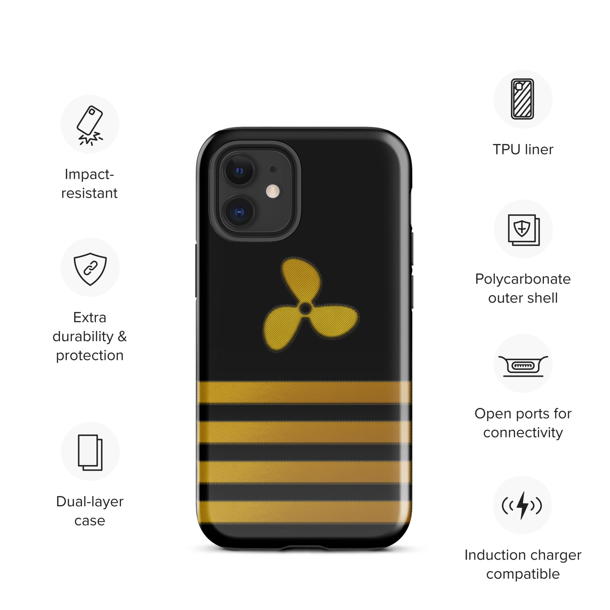 iPhone case propeller and stripes