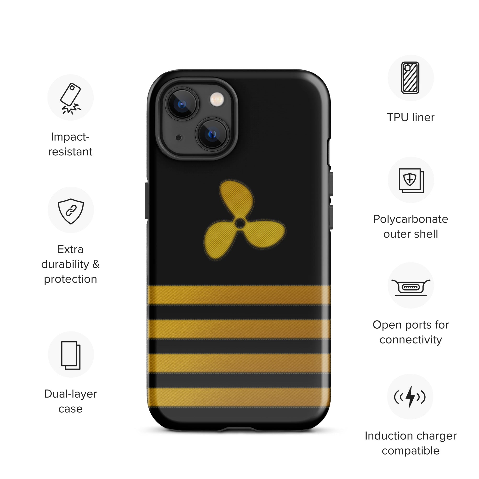 iPhone case propeller and stripes