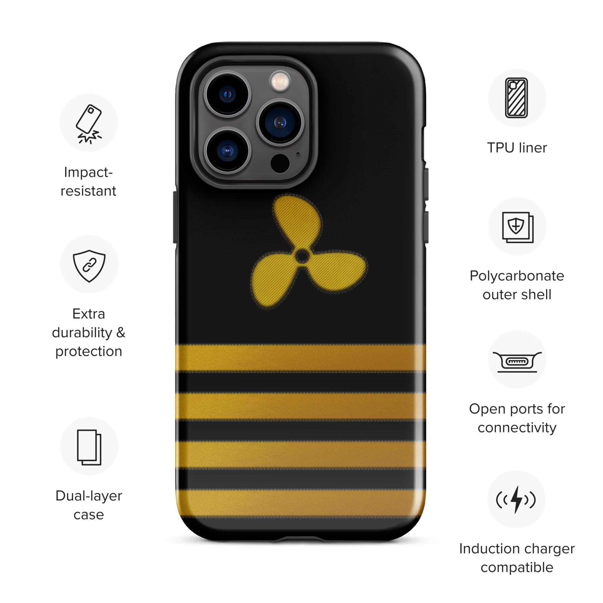 iPhone case propeller and stripes