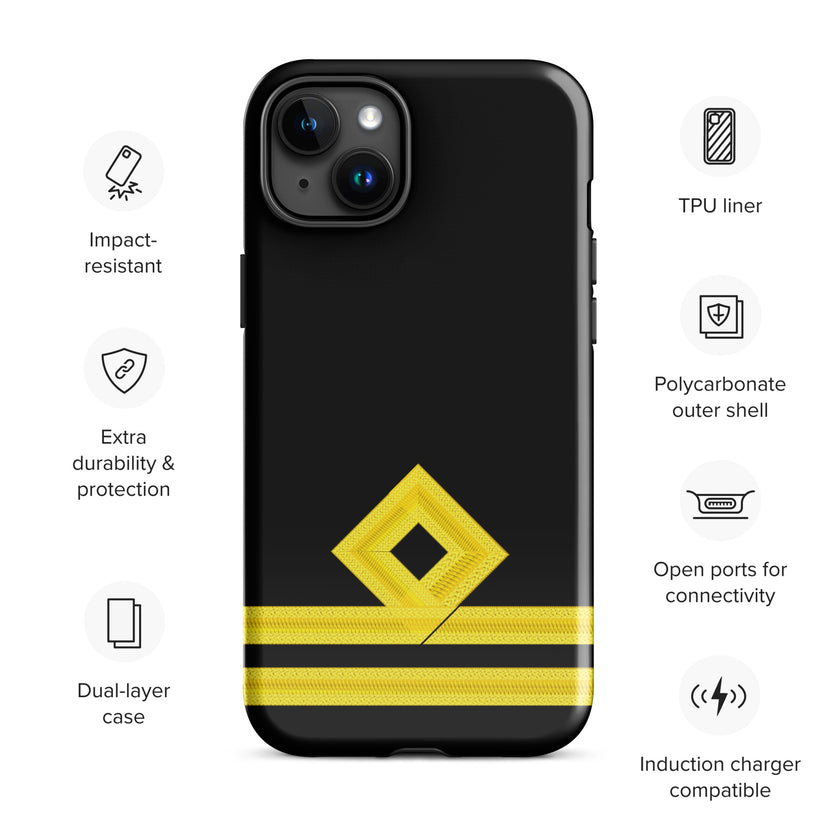 Second Officer iPhone Case (choose epaulette) - IamSEAWOLF shop