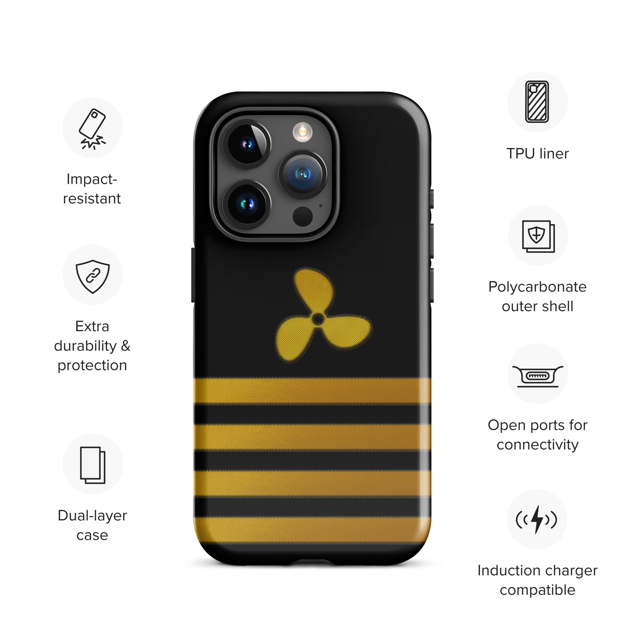 iPhone case propeller and stripes