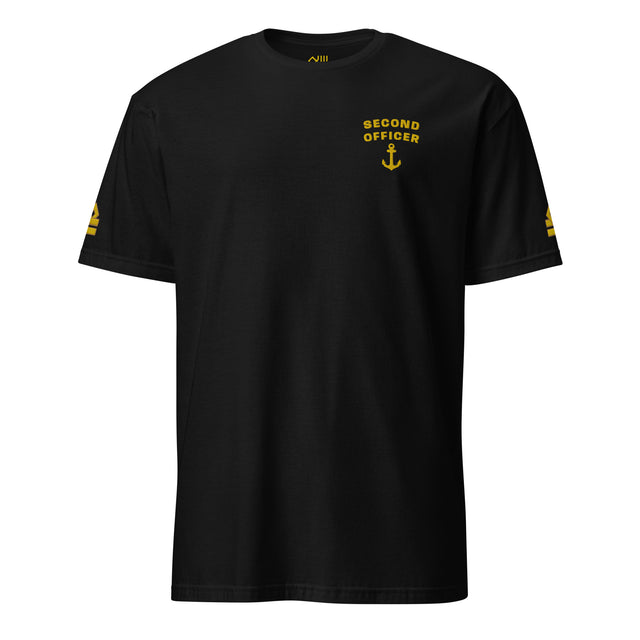 Second Officer uniform t-shirt with left chest and sleeves embroidery. - IamSEAWOLF shop