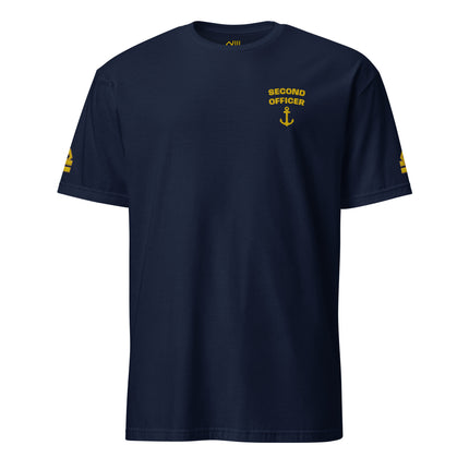 2nd OFF T-shirt left chest and sleeves embroidery (Choose epaulettes style)