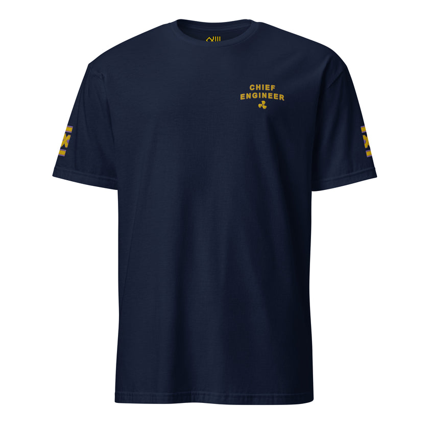 Chief Engineer uniform T-shirt with left chest and sleeves embroidery. - IamSEAWOLF shop