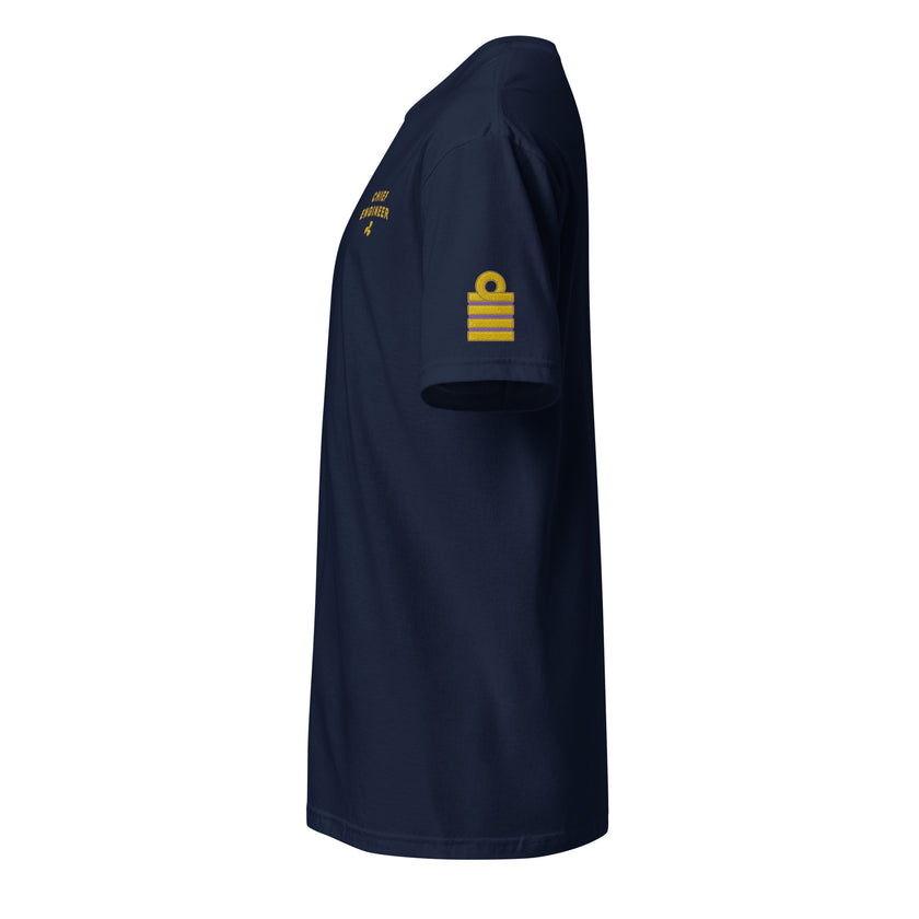 Chief Engineer uniform T-shirt with left chest and sleeves embroidery. - IamSEAWOLF shop