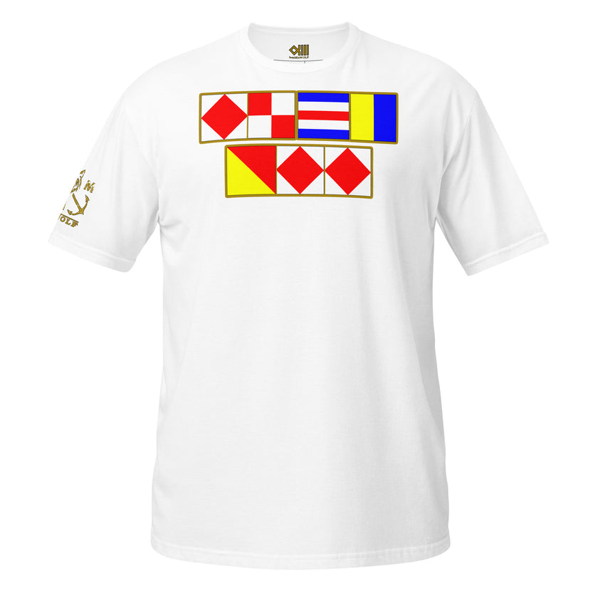 T-Shirt with signal flags fuck off. - IamSEAWOLF shop