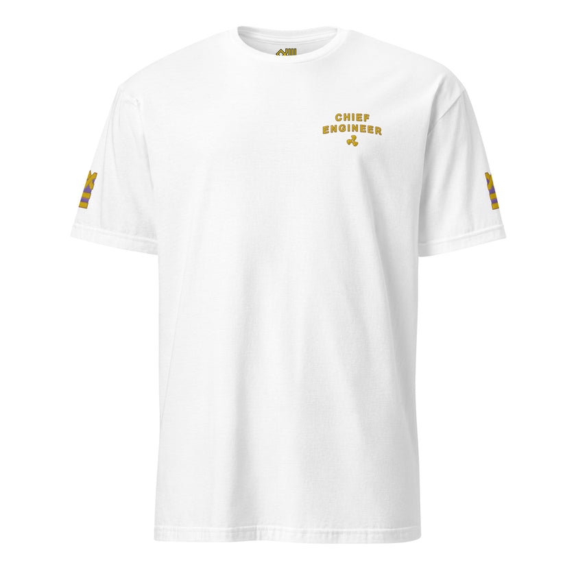 Chief Engineer uniform T-shirt with left chest and sleeves embroidery. - IamSEAWOLF shop