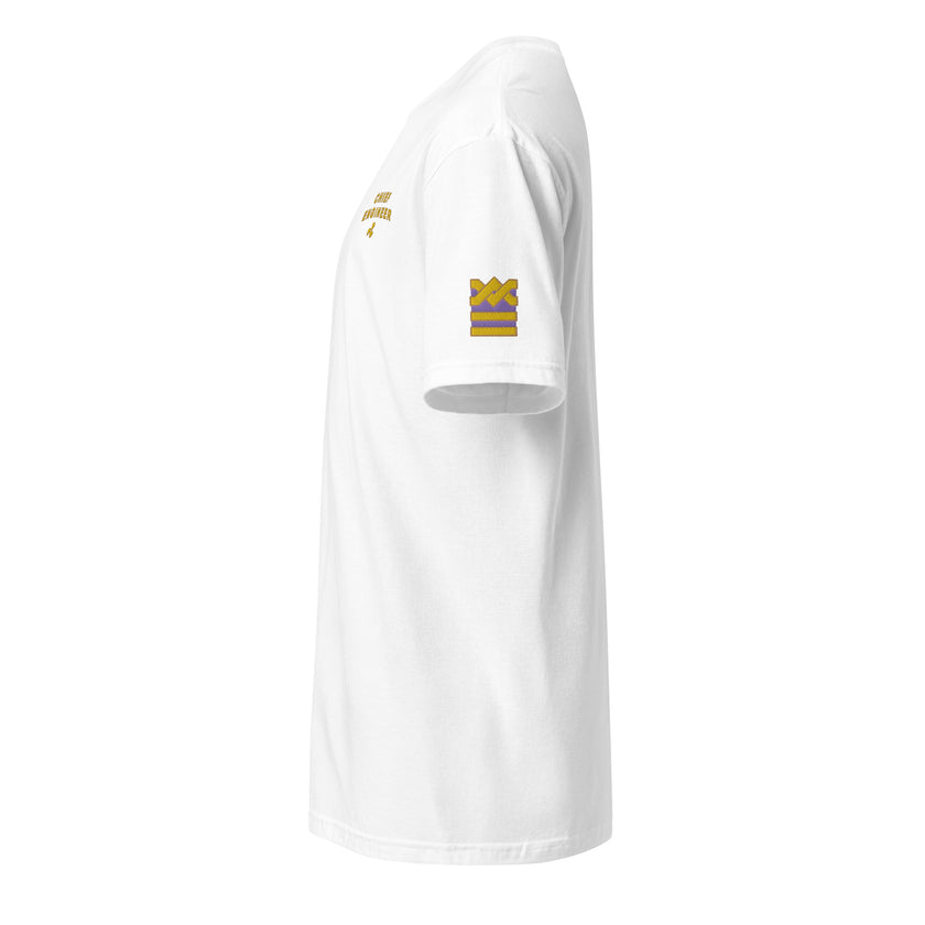 Chief Engineer uniform T-shirt with left chest and sleeves embroidery. - IamSEAWOLF shop