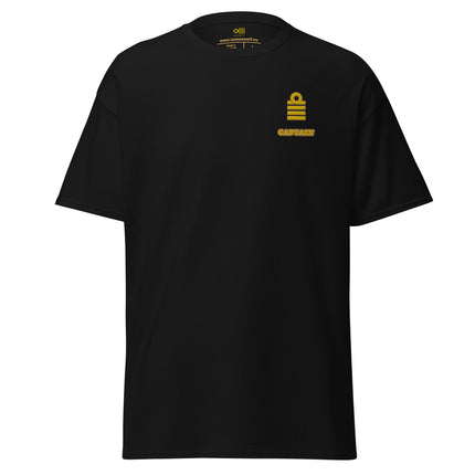 Captain's uniform t-shirt with left chest embroidery - IamSEAWOLF shop