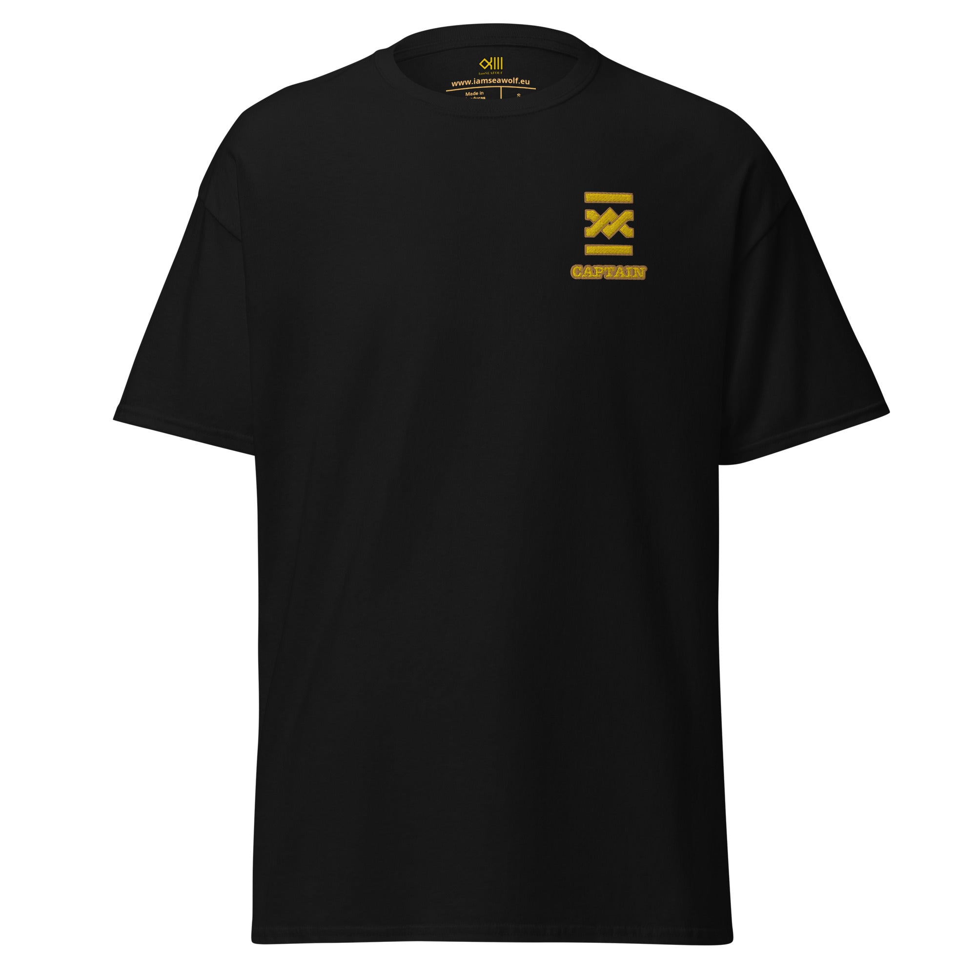 Captain's uniform t-shirt with left chest embroidery - IamSEAWOLF shop