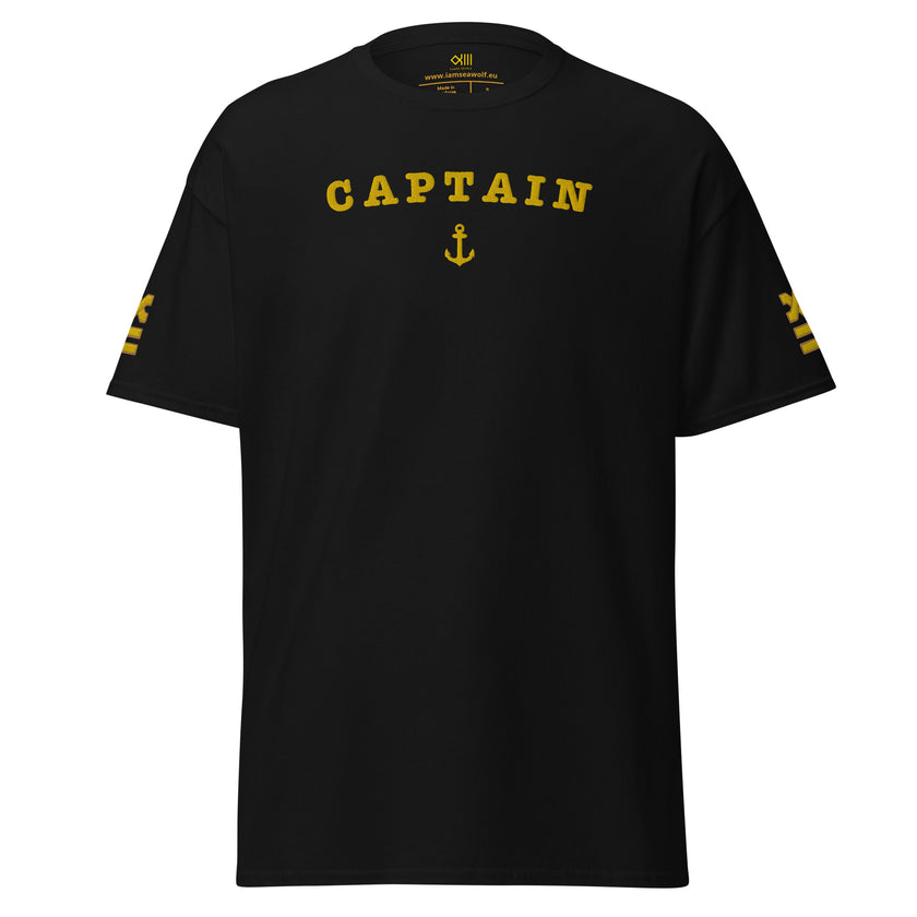 Captain uniform t-shirt with large embroidery - IamSEAWOLF shop