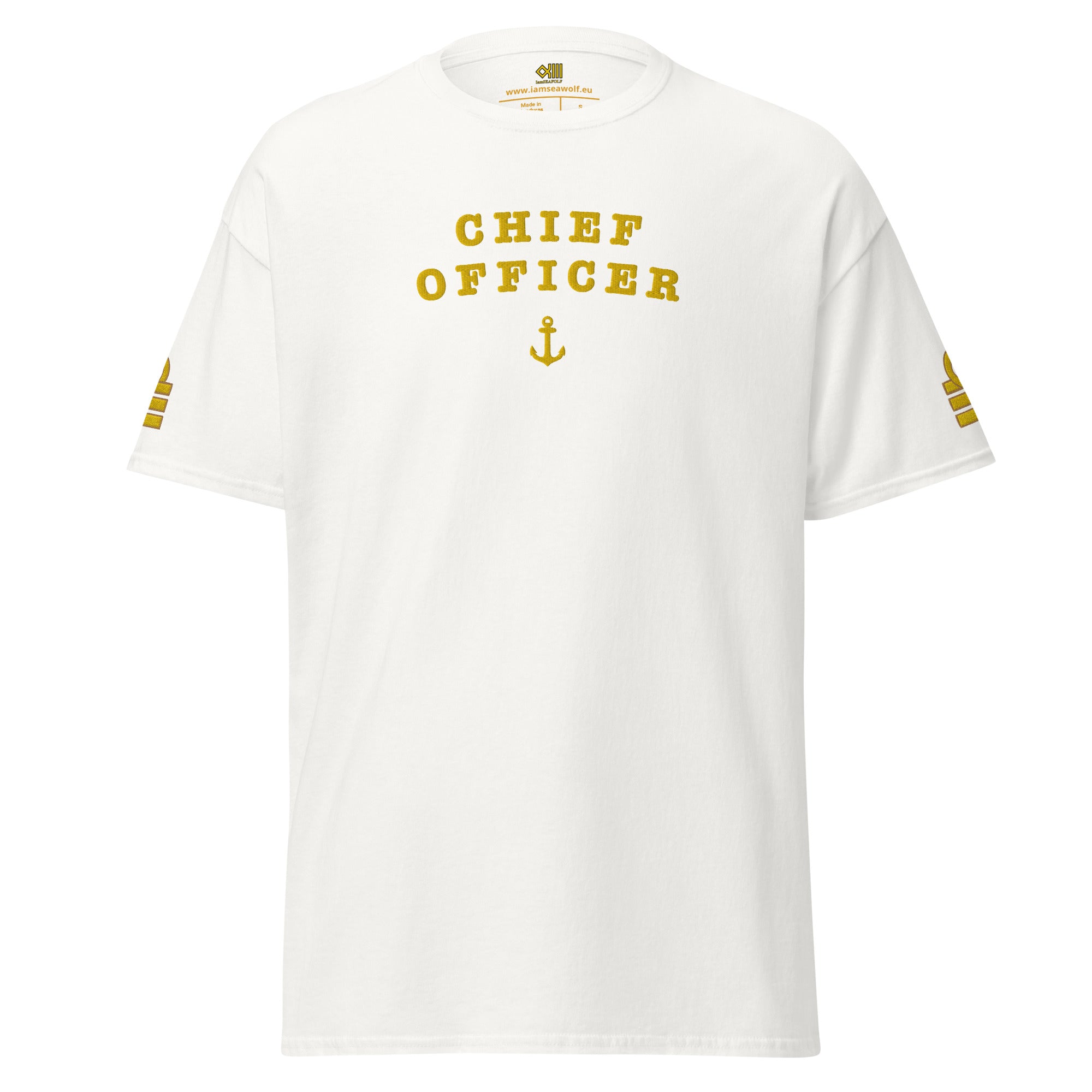 Chief Officer uniform t-Shirt with large embroidery.