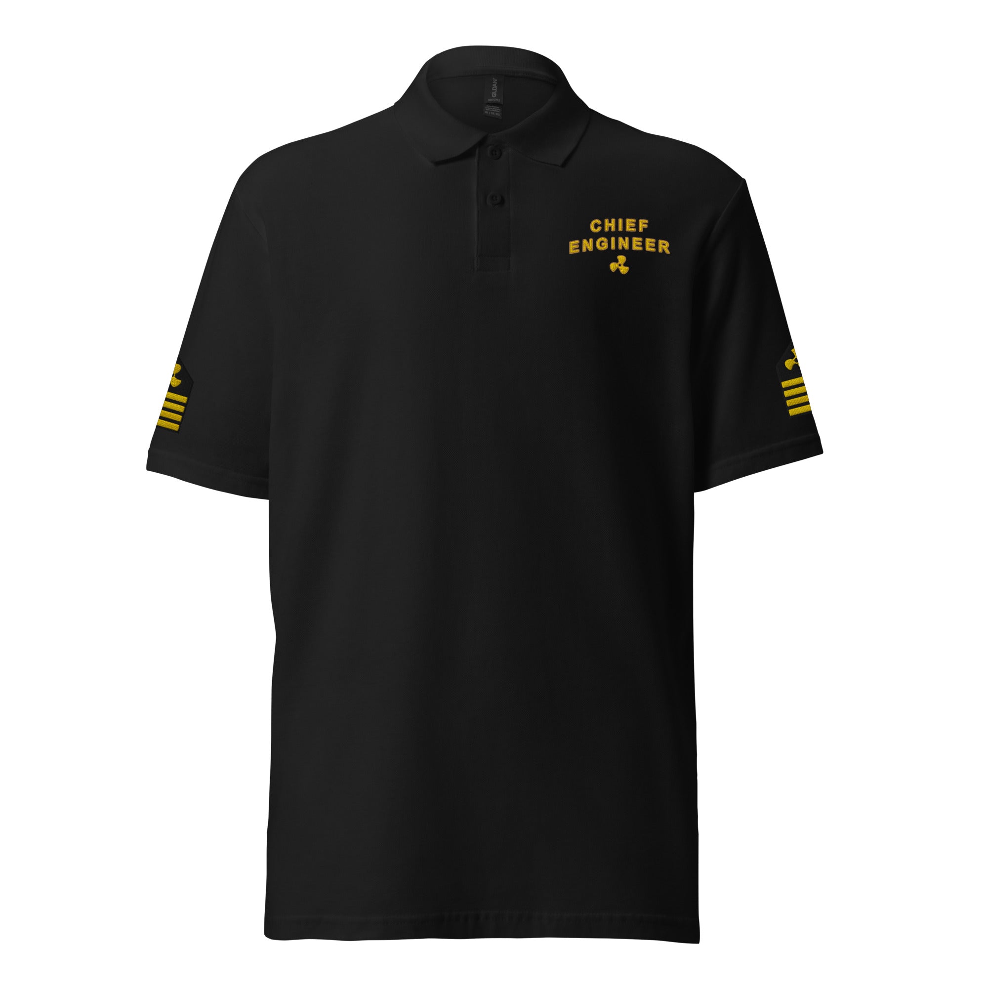 Chief Engineer uniform polo with left chest and sleeves embroidery. - IamSEAWOLF shop