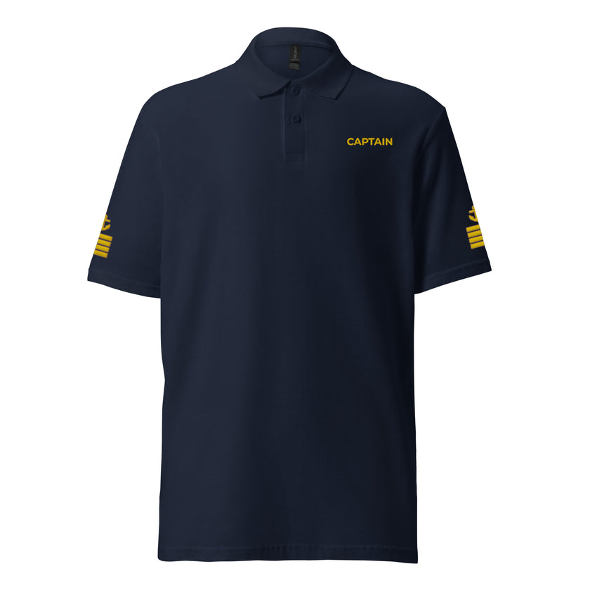Super Yacht Captain uniform polo with embroidery. - IamSEAWOLF shop