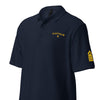 Captain polo shirt left chest and sleeves embroidery (choose epaulette style)